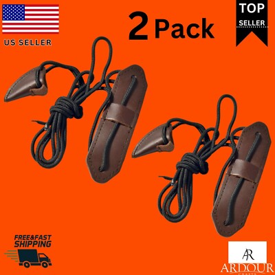 2PackTraditional Leather Bow | Archery Bowstring Traditional Long Bow Stringer