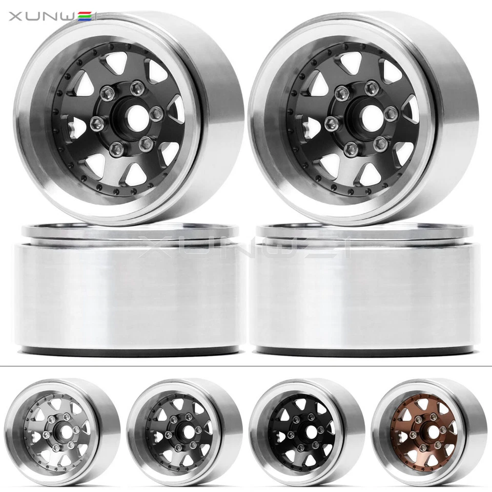 Offset -10mm Aluminum 1.9" Beadlock Wheel Rim for RC Crawler TRX4 SCX10 TAMIYA - Image 4 of 4