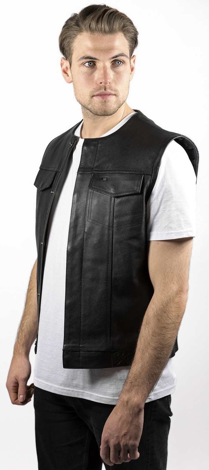 Кожаный жилет John Doe Motorrad Weste Черный 43890₽