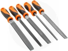 5pcs T12 Carbon Steel Rasp File Set Grinder Half Round Flat Wood Shop Metal Work