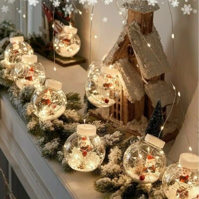 Tenda led luminosa natale natalizia babbo natale sfere palle palla sfera luce