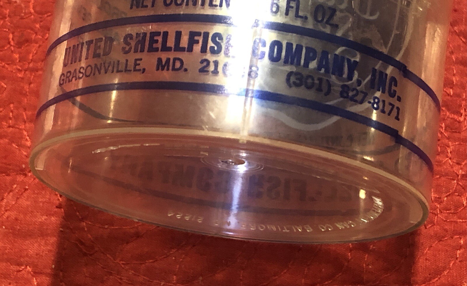 United Shellfish Co Grasonville MD Maryland oyster plastic can container tub eBay