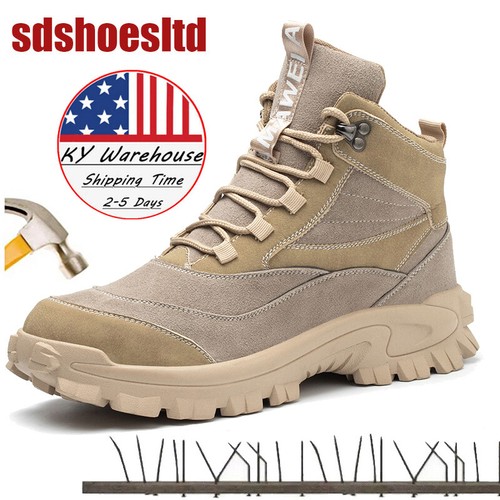 Mens Work Boots Steel Toe Cap Safety 