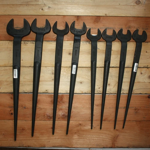 KLEIN TOOLS set of 7 18-41mm Metric Erection Wrench Spud Podger Spanner open end