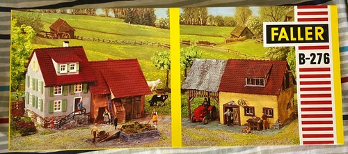 Maquette Faller AMS HO - Bâtiments De Ferme Et Château (kit B 276) - Rare, Vintage Allemagne, Non Assemblé