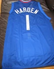 James Harden Autographed Los Angeles Clippers Custom Basketball Jersey COA