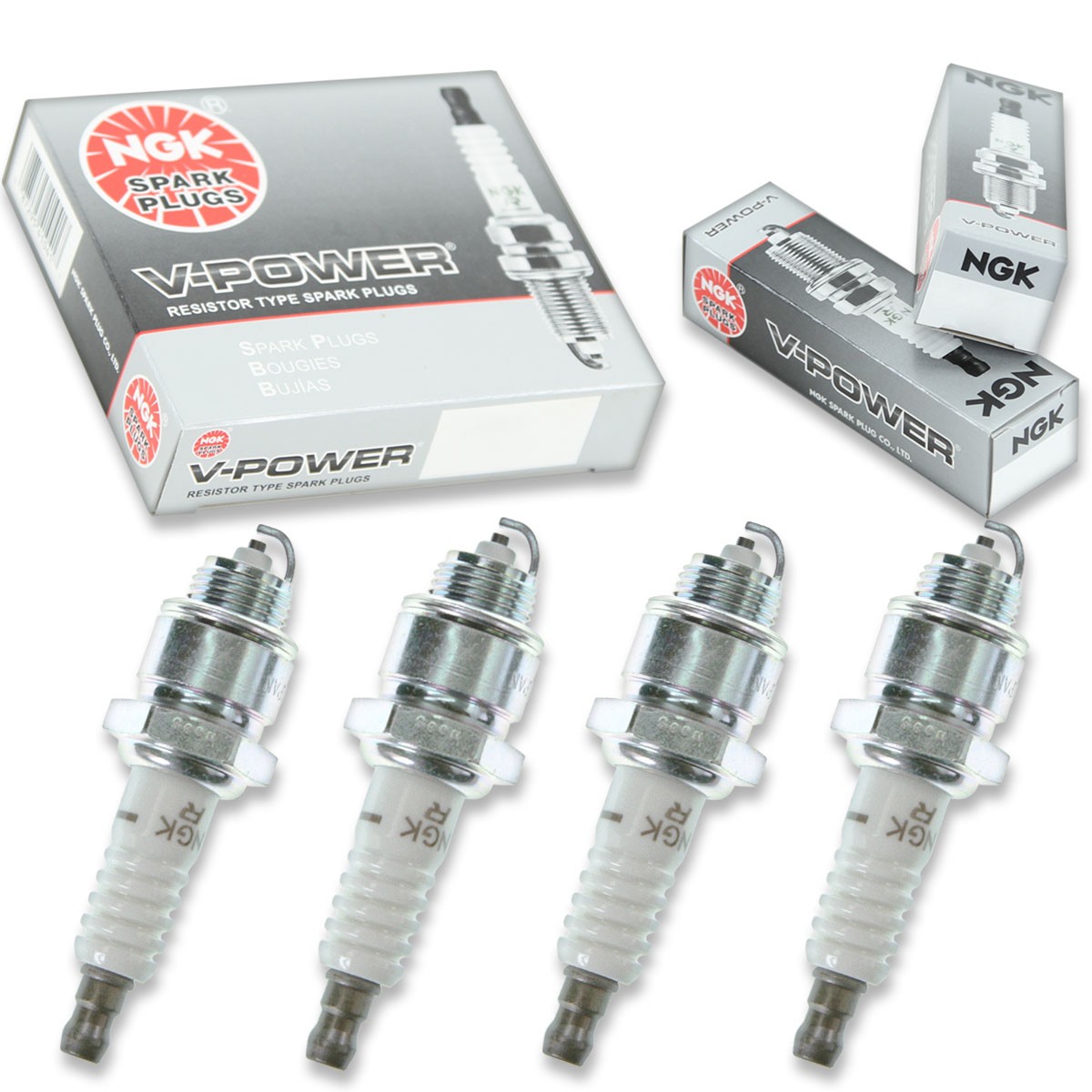 4pcs Sears 59463 NGK V-Power Spark Plugs 4.5 HP Kit Set Engine yp