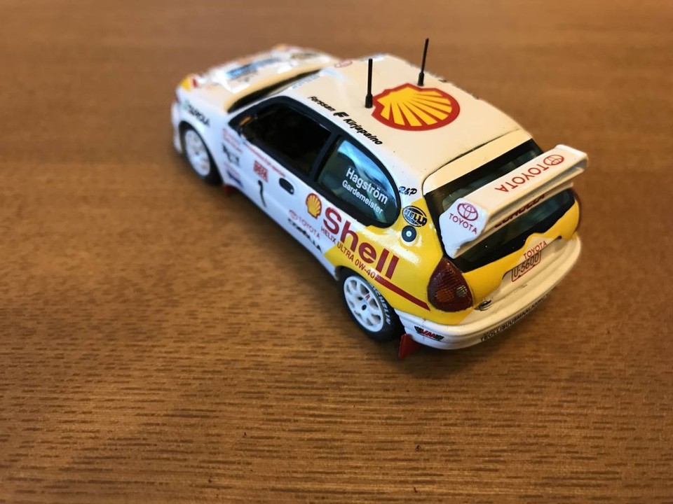 DECALS 1/24 TOYOTA COROLLA WRC - #1 - SHELL DEFA RALLY 1998 - COLORADO 2434 - Minicars Collection
