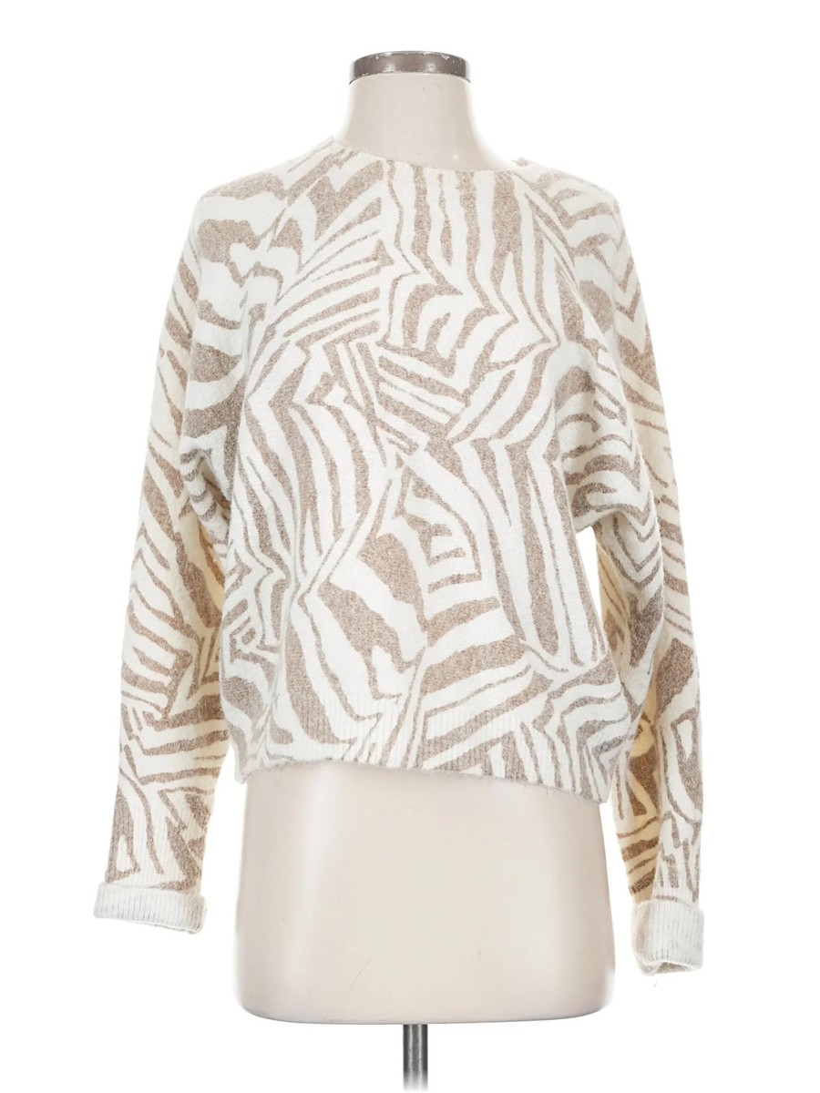 Nicole Miller New York Women Ivory Pullover Sweater S