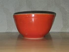 Vintage Pyrex Small Red Bowl Early 1940's Rare 1.5 qt Not Numbered Made In USA