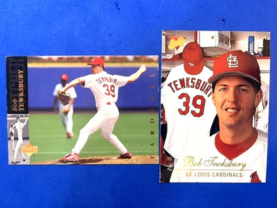 Bob Tewksbury 1994 Upper Deck & 1994 Leaf Studio Baseball - Cardinals