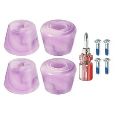 Roller Skate Toe Stops with Screwdriver Brake Stoppers Mixed Purple White 2 Pair