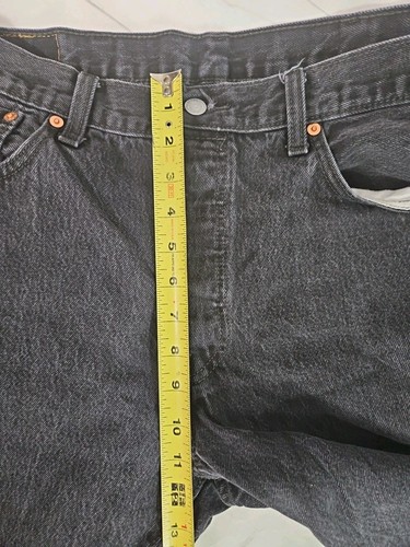 Levi's 501 Herren Gr. 38x32 Schwarz Denim Jeans Button Fly Prewash 100% Baumwolle 2021 - Bild 10 von 12