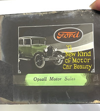 Vintage Ford Advertising Glass Lantern Slide A New Kind of Motor Car Beauty