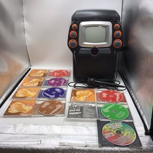 GPX Karaoke Machine JM332B w Mic Charger CDG Karaoke Discs Bundle Tested Works