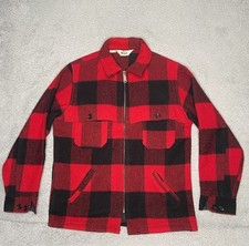 Vintage 70s Woolrich Wool Buffalo Plaid Shacket Shirt Jacket Mens M Made In USA