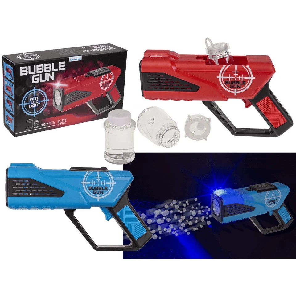 Seifenblasenpistole mit LED Bubble Gun Seifenblasengerät Seifenblasenmaschine