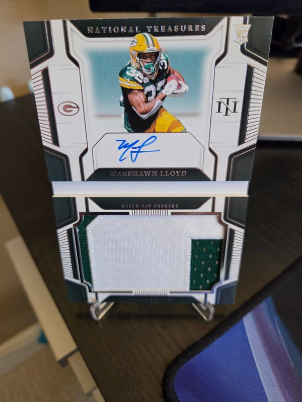 2024 National Treasures Marshawn Lloyd Rookie Jumbo Prime Booklet Patch Auto /99