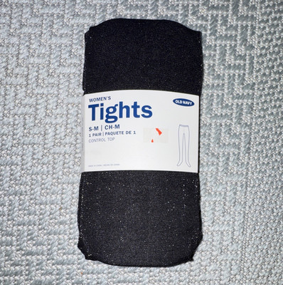 Old Navy Women s Control Top Tights 50 Denier Semi-Opaque Black S-M 1 Pair