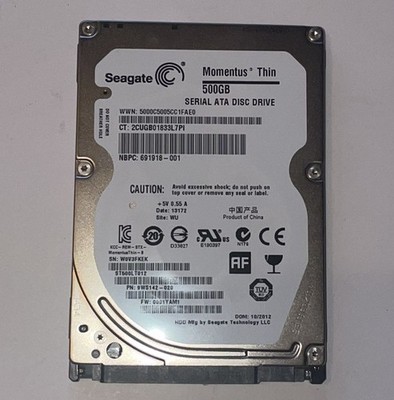 Seagate Momentus Thin ST500LT012-9WS142   500GB 2,5'' Notebook HDD