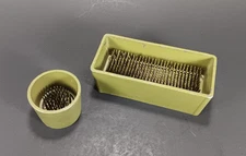 VTG Flower Frogs 2 Green Metal Round & Rectangle For Floral Arrangements Heavy