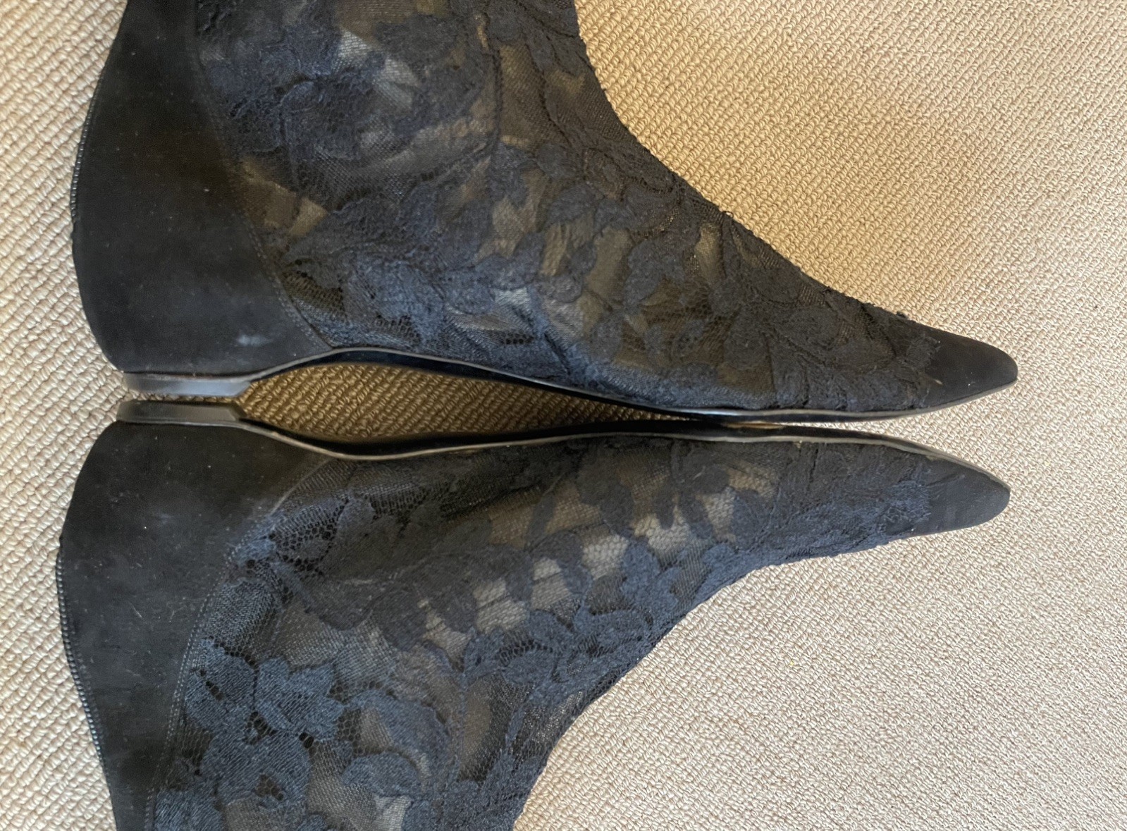 Giorgio Armani sheer lace pointed ankle boots (archival 90s/Y2K runway)  7/40 image 4