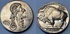 HOBO NICKEL COIN GROTESQUE JESTER WHIMSICAL PROFILE BUFFALO GIFT FREE SHIPPING