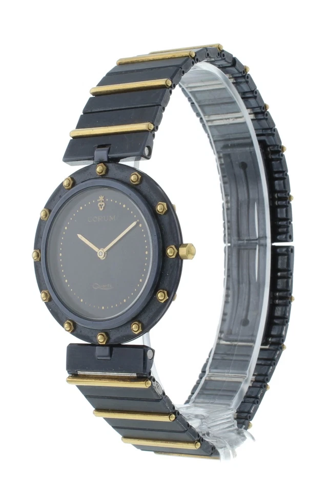 Reloj Corum Clipper Club 32 mm cuarzo acero y oro amarillo 18k para dama 934.25.31V36 Foto 3 de 4