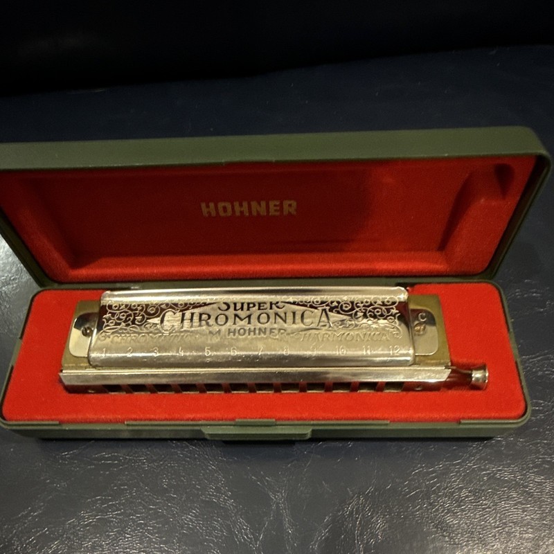 HOHNER Chromonica 270 Chromatic Harmonica Key of C Silver Metal/Wood w/ Case