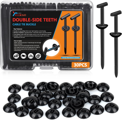 #ad Universal Car Cable Tie Buckles Upgrade Double Sided Teeth Nylon PA66 Zip Tie C $9.00