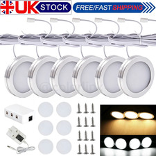 LED Under Cabinet Lighting Kitchen Counter Closet Puck Light Lamp 3/6 Packs Kits