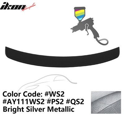 Fits 11-23 Chrysler 300 300C 300S ABS #WS2 Bright Silver Metallic Trunk Spoiler
