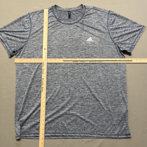 Adidas Shirt Mens 3XL XXXL Blue Grey Performance Golf Tee Dry Dri Exercise Gym - Picture 7 of 9