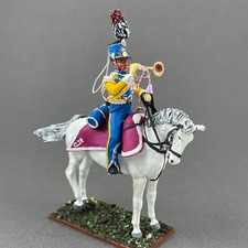 Painted Napoleonic tin figurine 60 mm 1/30, Naples Lancer miniature VID SOLDIERS