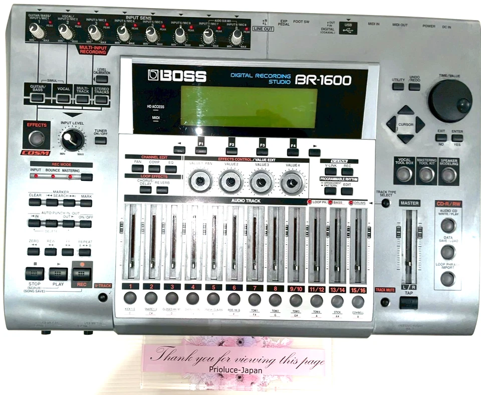 BOSS BR-1600CD Digital Multitrack Recorder Tested with adapter - Image 3 of 4