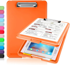 Clipboard with Storage, Plastic Storage Clipboards with Low Profile Clip, Nursin