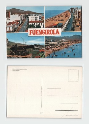Postkarte - Fuengirola Costa del Sol Spanien Multi-View Strandkanone UNBESPIELT