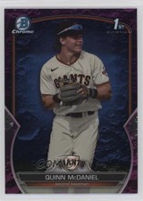 2023 Bowman Draft Chrome Fuchsia Lunar Refractor /199 Quinn McDaniel 18vn