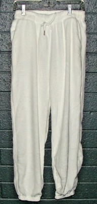 Jogger Lounge Pants Size XL So Soft Comfy Fluffy Kyoyo White Fleece Drawstring