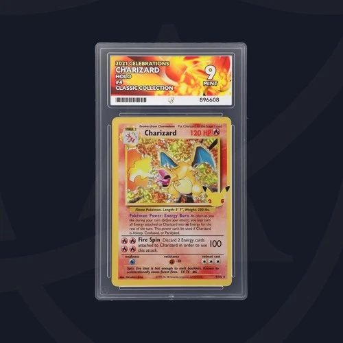 Pokémon TCG Charizard Celebrations Holo Card 4/102 Grade Ace Mint 9