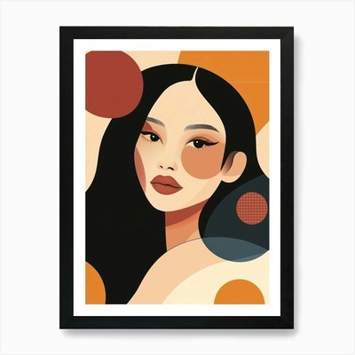 Asian Woman 64 Art Print Framed Wall Art Poster Canvas Print Picture