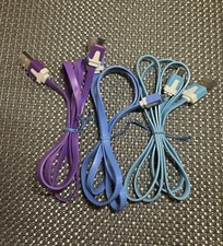 Lot Of 3 Micro USB Multicolor Charge Cable Cord For Samsung Android HTC LG