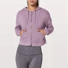 Lululemon NEXT MOVE JACKET Zip Up Crop Hoodie Vintage Quartz Purple Size 12