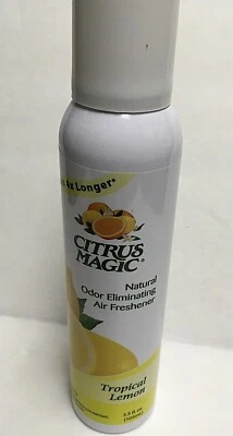 Lot of 2 Citrus Magic Natural Odor Eliminating AirFreshener Spray Tropical Lemon