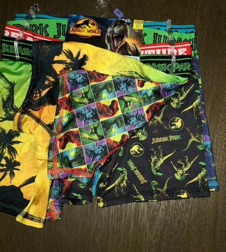 NEW BOYS SIZE 8 JURASSIC WORLD ATHLETIC BOXER BRIEFS COOL SOFT 4 PACK - Picture 3 of 6