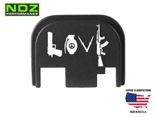 NDZ Slide Cover Back Plate Glock 17 19 Gen 1-4 Aluminum - Love Guns