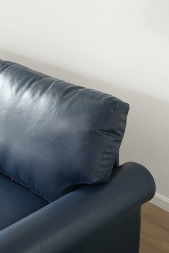 Classic Faux Leather Sofa Upholstered Couch with Nailhead Trim Removable Cushion - Picture 62 of 206