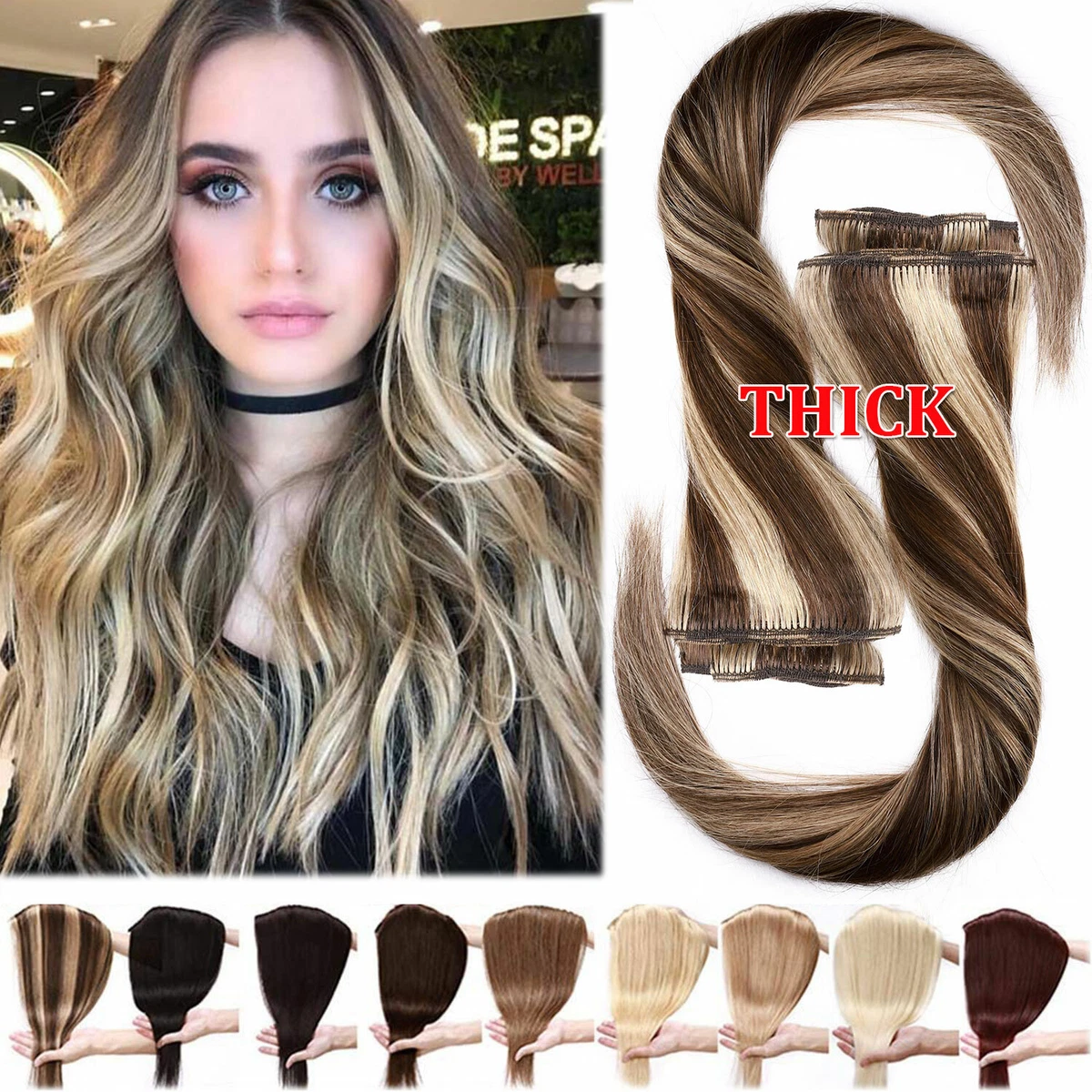 Clip in 2024 weave human hair