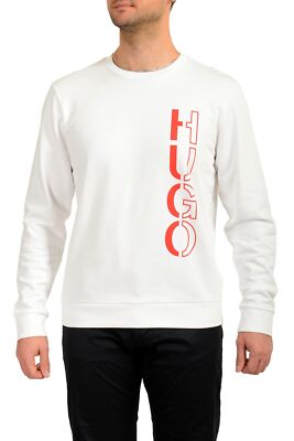 Hugo Boss Herren CM Datriots CM Weiß Logo Aufdruck Rundhals