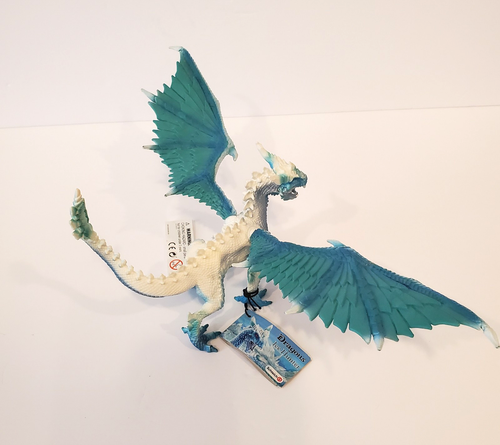 New Schleich Eldrador Ice Hunter Dragon Figure D73527 Posable Wings Aqua Blue - Picture 10 of 11